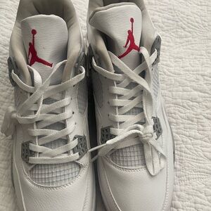 Jordan Air Retro Sneakers in White and Gray